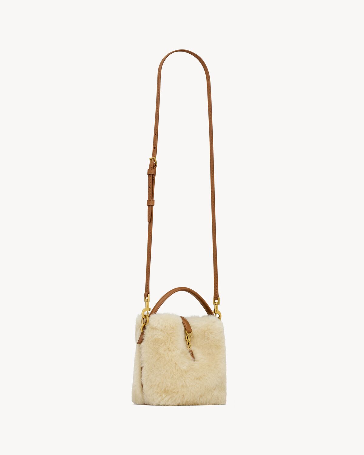 YSL Le 37 Mini In Shearling - Image 5